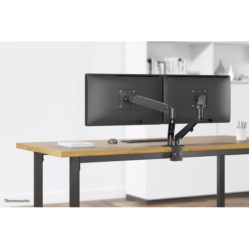 Neomounts DS70-700BL2 ramię do monitora 17-27 cali - sprężyna gazowa, zacisk, 7 kg, 43,2 cm (17 cali), 68,6 cm (27 cali), 100 x 100 mm, czarny