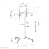 Neomounts FL50-540BL1 Wózek telewizyjny 37-70 cali, Czarny, Przenośny stojak podłogowy, Stal, 50 kg, 94 cm (37 cali), 177,8 cm (70 cali)