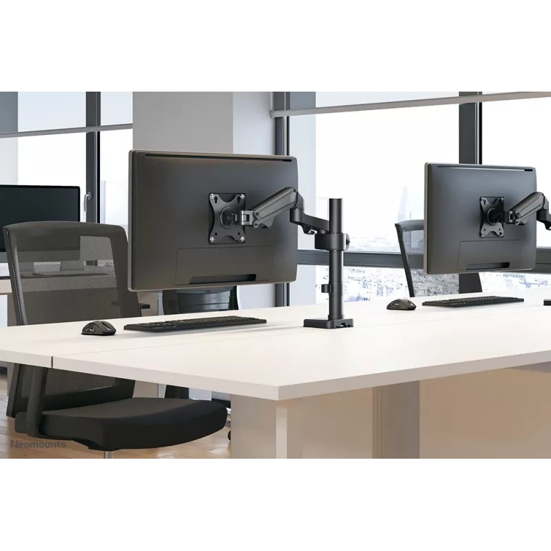Ramię monitora Neomounts DS70-750BL1 17-27 cali - sprężyna gazowa, zacisk/przelotka, 7 kg, 43,2 cm (17 cali), 68,6 cm (27 cali), 100 x 100 mm, czarny