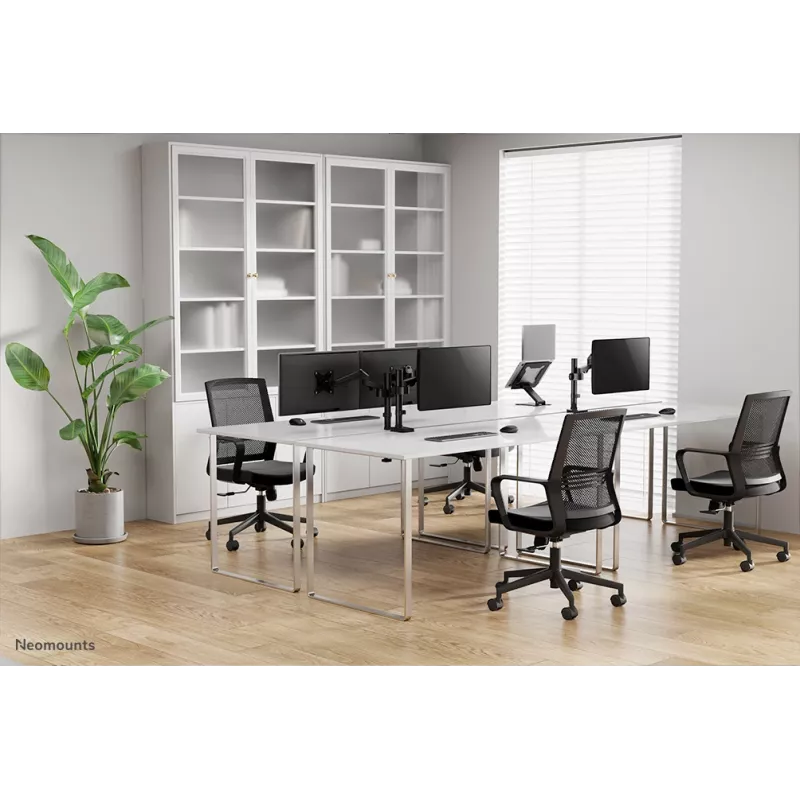 Ramię monitora Neomounts DS70-750BL1 17-27 cali - sprężyna gazowa, zacisk/przelotka, 7 kg, 43,2 cm (17 cali), 68,6 cm (27 cali), 100 x 100 mm, czarny