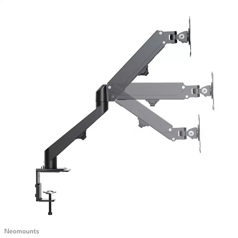Neomounts DS70-700BL1 Ramię monitora 17-27 cali - sprężyna gazowa, zacisk, 7 kg, 43,2 cm (17 cali), 68,6 cm (27 cali), 100 x 100 mm, czarny