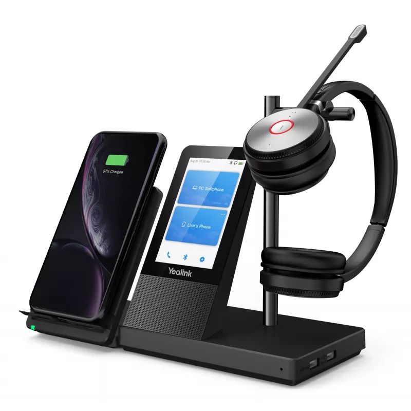 Yealink WH66 Dual UC-DECT Bezprzewodowy zestaw słuchawkowy, Bezprzewodowy, Biuro/Centrum telefoniczne, 20 - 20000 Hz, 127 g, Zestaw słuchawkowy, Czarny