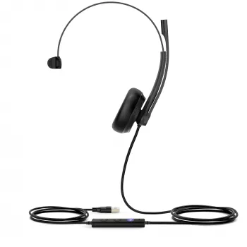 Yealink UH34 Mono Teams Headset, przewodowy, biuro/centrum obsługi telefonicznej, 20 - 20000 Hz, 88 g, zestaw słuchawkowy, czarny