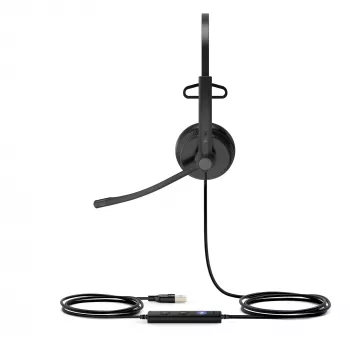 Yealink UH34 Mono Teams Headset, przewodowy, biuro/centrum obsługi telefonicznej, 20 - 20000 Hz, 88 g, zestaw słuchawkowy, czarny
