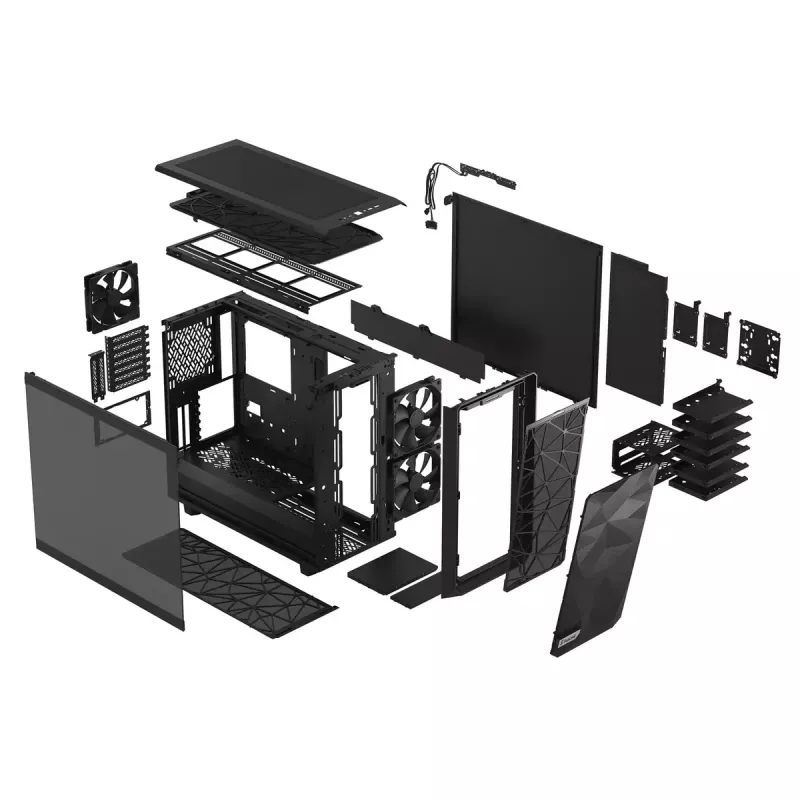 FRACTAL DESIGN Meshify 2 Light Tint Tempered Glass Czarny