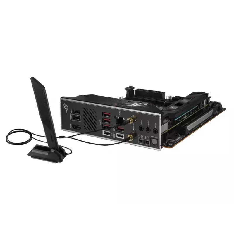Płyta główna ASUS ROG STRIX B650E-I GAMING WIFI mini ITX — AMD B650, Socket AM5, DDR5, 2x M.2, Wi‑Fi 6E, 2.5Gb LAN