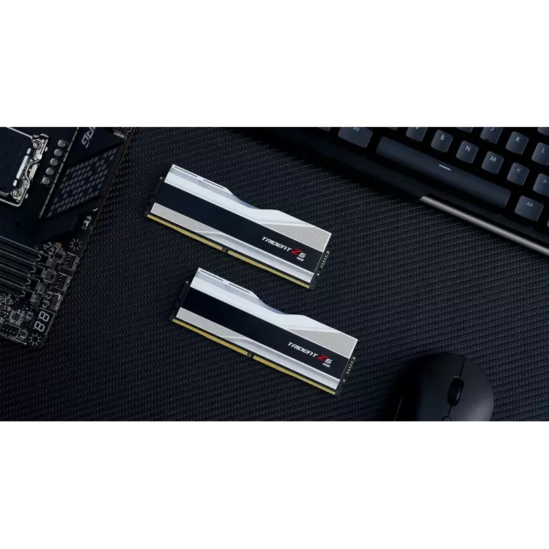DIMM 32 GB DDR5-6400 (2x 16 GB) Dual-Kit, Arbeitsspeicher silber, F5-6400J3239G16GX2-TZ5RS, Trident Z5 RGB, INTEL XMP