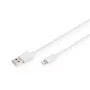 Kabel danych i ładowania DIGITUS USB-A do Lightning MFI C89, 2 m, biały, 5 V, 2,4 A