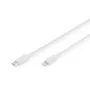 DIGITUS Type C to lightning MFI C94, 2m filling+AL+B jacket PVC biały. OD:3.5mm