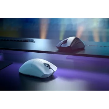 RAZER Deathadder V3 Pro Ergonomiczna mysz bezprzewodowa / przewodowa do gier biała