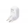 DIGITUS Zasilacz sieciowy z 2 portami USB, 250 V, 50 Hz, USB: 5 V, 2,1 A, biały / szary