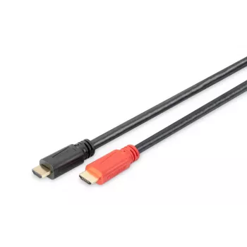 Przewód połączeniowy HDMI High Speed DIGITUS ASSMANN, typ A, z wzmacniaczem, M/M, 15m, Full HD, CE, czarno-złoty