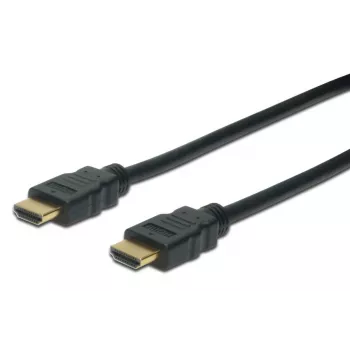 DIGITUS HDMI High Speed połączeniowy, typ A M/M, 1m z Ethernet, Ultra HD 60p, złoty czarny