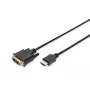 adapter kablowyowy DIGITUS HDMI typ A-DVI(18+1) M/M, 3 m Full HD czarny