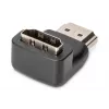 Adapter HDMI DIGITUS, typ A, kątowy 90° M/F, Ultra HD 60p, czarny złoty