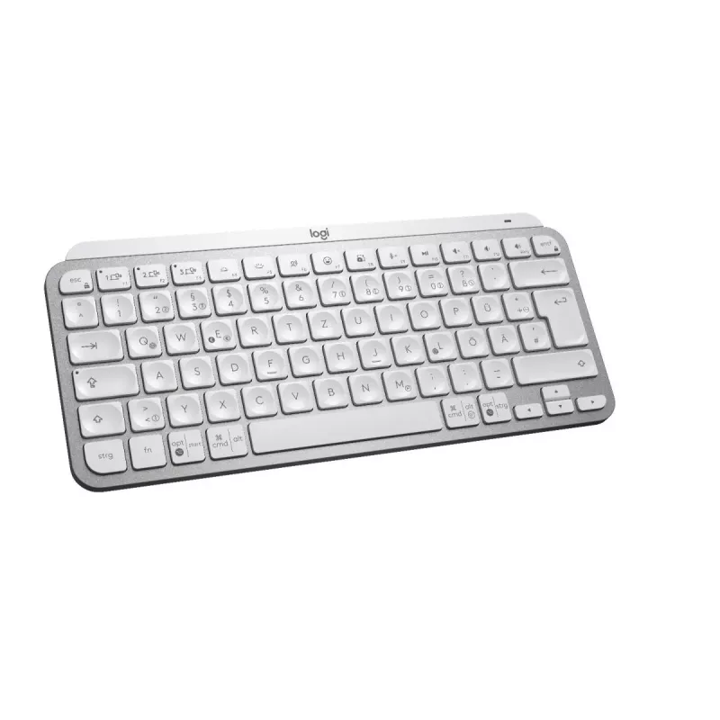 LOGITECH Minimalistyczna bezprzewodowa podświetlana klawiatura - MX KEYS MINI - Jasnoszary - Qwertz Niemiecki