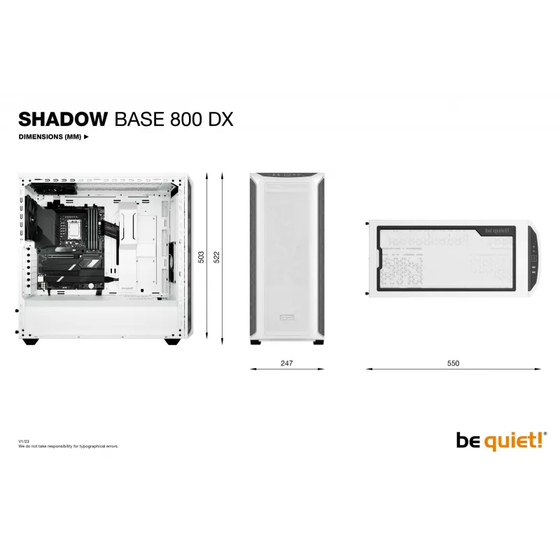 Obudowa PC be quiet! Shadow Base 800 DX biały Midi Tower