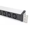 DIGITUS 1U Aluminiowa listwa zasilająca PDU do montażu w szafie 9x C13 10A 230VAC 50/60Hz wejście IEC C14 10A bezpiecznik