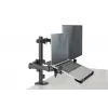 Uchwyt do monitora DIGITUS z tacką na notebook 17-32 inch, maks. 9 kg - mocowanie zaciskowe lub przelotowe