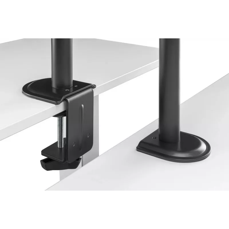Uchwyt do monitora DIGITUS z tacką na notebook 17-32 inch, maks. 9 kg - mocowanie zaciskowe lub przelotowe