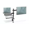 Uchwyt do monitora DIGITUS z tacką na notebook 17-32 inch, maks. 9 kg - mocowanie zaciskowe lub przelotowe