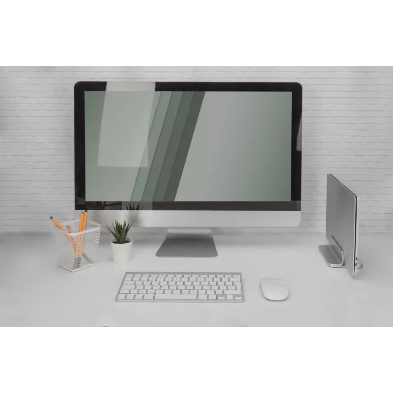 DIGITUS Pionowa Podstawka pod Notebook, srebrny aluminiowy