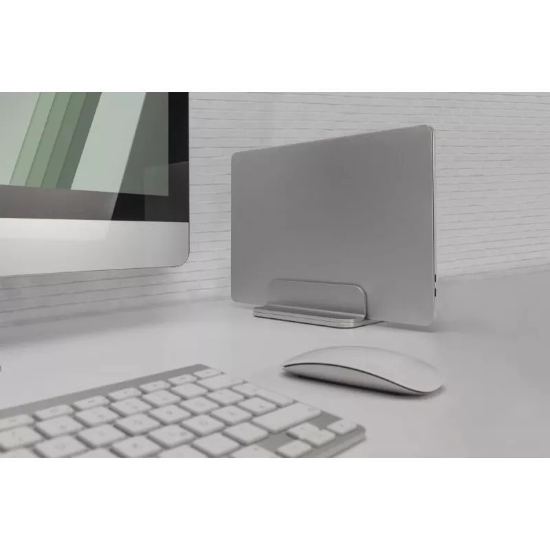 DIGITUS Pionowa Podstawka pod Notebook, srebrny aluminiowy