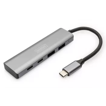 DIGITUS USB-C Hub 4-portowy 2x USB-A + 2x USB-C Gen2