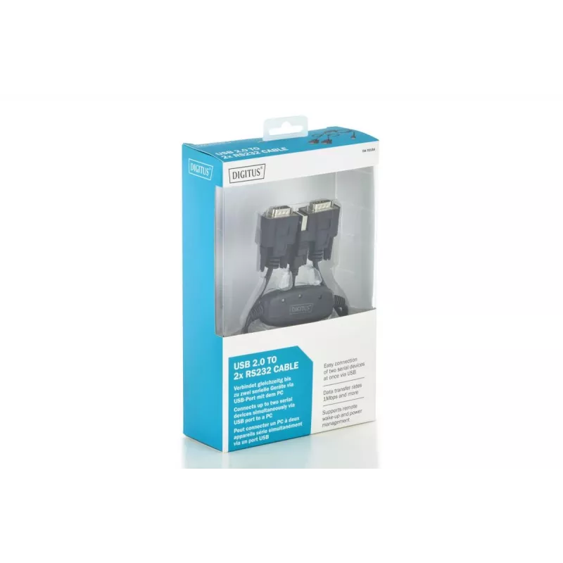 Kabel DIGITUS USB 2.0 do 2x RS232 1,5m
