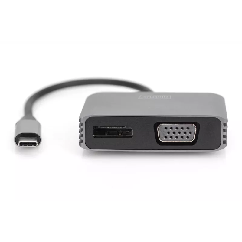 Adapter graficzny DIGITUS USB Type-C™ 4K 2-w-1 DisplayPort + VGA