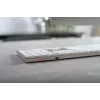 CHERRY KW 9100 cienki FOR MAC klawiatura Uniwersalna USB + Bluetooth QWERTZ Niemiecki Srebrny