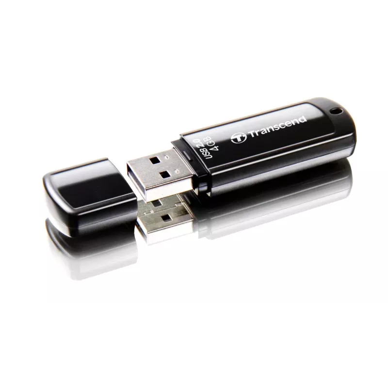 TRANSCEND Jetflash 350 - 4GB USB Stick - USB 2.0 - Czarny