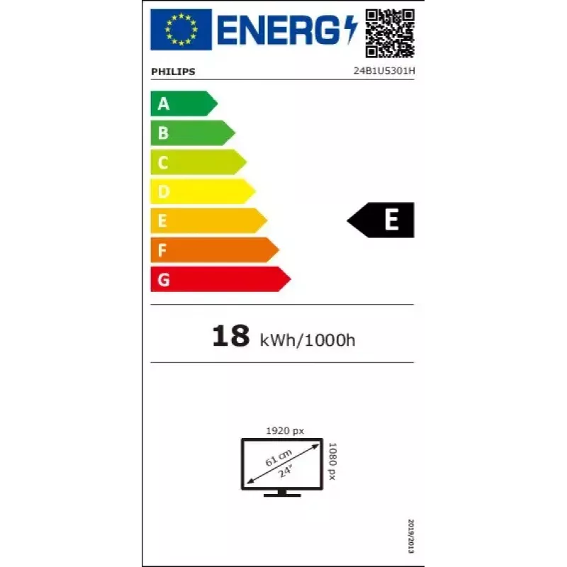 Philips 5000 series 24B1U5301H/00 monitor komputerowy 60,5 cm (23,8 cala) 1920 x 1080 pikseli Full HD LCD Czarny