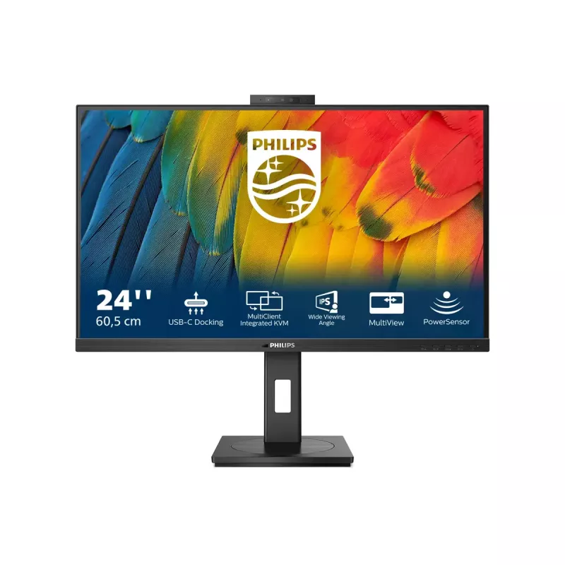Philips 5000 series 24B1U5301H/00 monitor komputerowy 60,5 cm (23,8 cala) 1920 x 1080 pikseli Full HD LCD Czarny