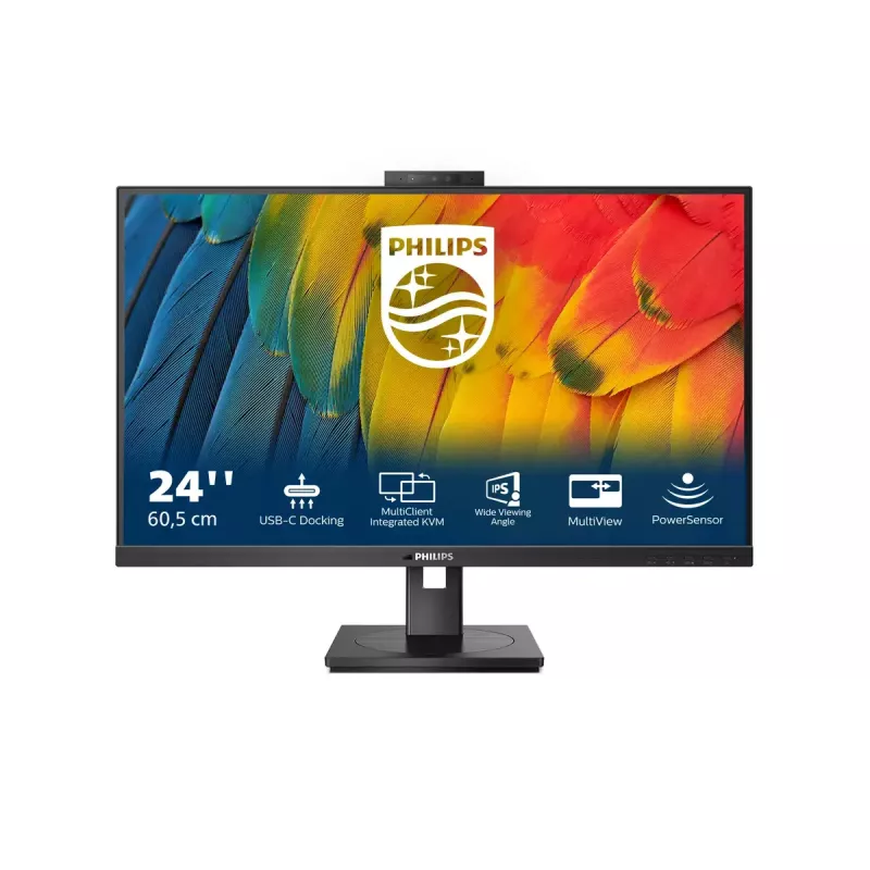 Philips 5000 series 24B1U5301H/00 monitor komputerowy 60,5 cm (23,8 cala) 1920 x 1080 pikseli Full HD LCD Czarny