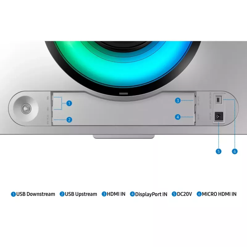 Monitor komputerowy Samsung G95SC 124,5 cm (49 cali) 5120 x 1440 Dual QHD OLED Srebrny