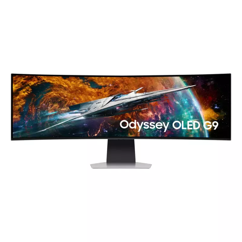 Monitor komputerowy Samsung G95SC 124,5 cm (49 cali) 5120 x 1440 Dual QHD OLED Srebrny