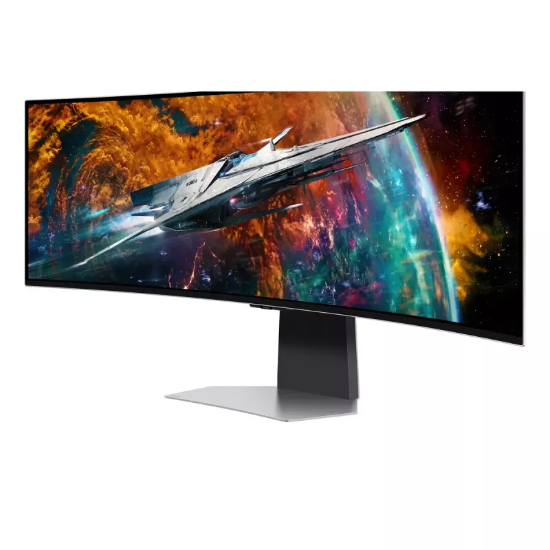 Monitor komputerowy Samsung G95SC 124,5 cm (49 cali) 5120 x 1440 Dual QHD OLED Srebrny
