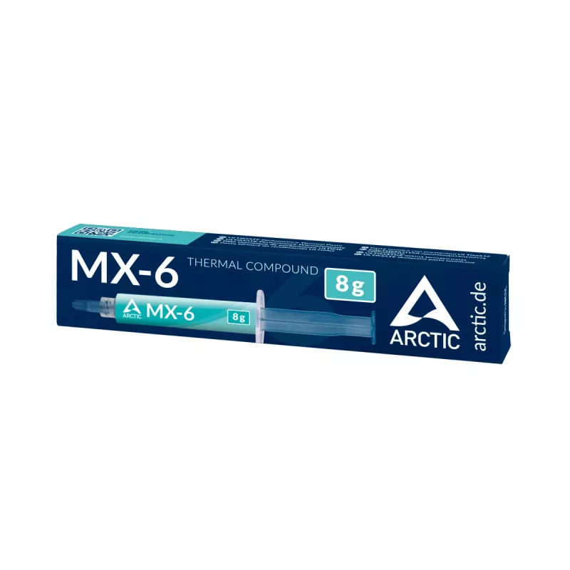 ARCTIC MX-6 ULTIMATE Performance Thermal Paste, pasta termoprzewodząca, Szary, 8 g, 1 szt., 27 mm, 121 mm