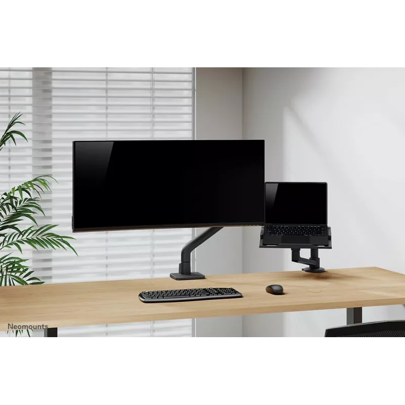 Neomounts DS20-425BL1 Uchwyt na laptopa ramię monitora 11,6-17,3 cala - oszczędność miejsca