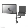 Neomounts DS20-425BL2 Ramię do monitora z uchwytem na laptopa 17-27 cali - oszczędność miejsca