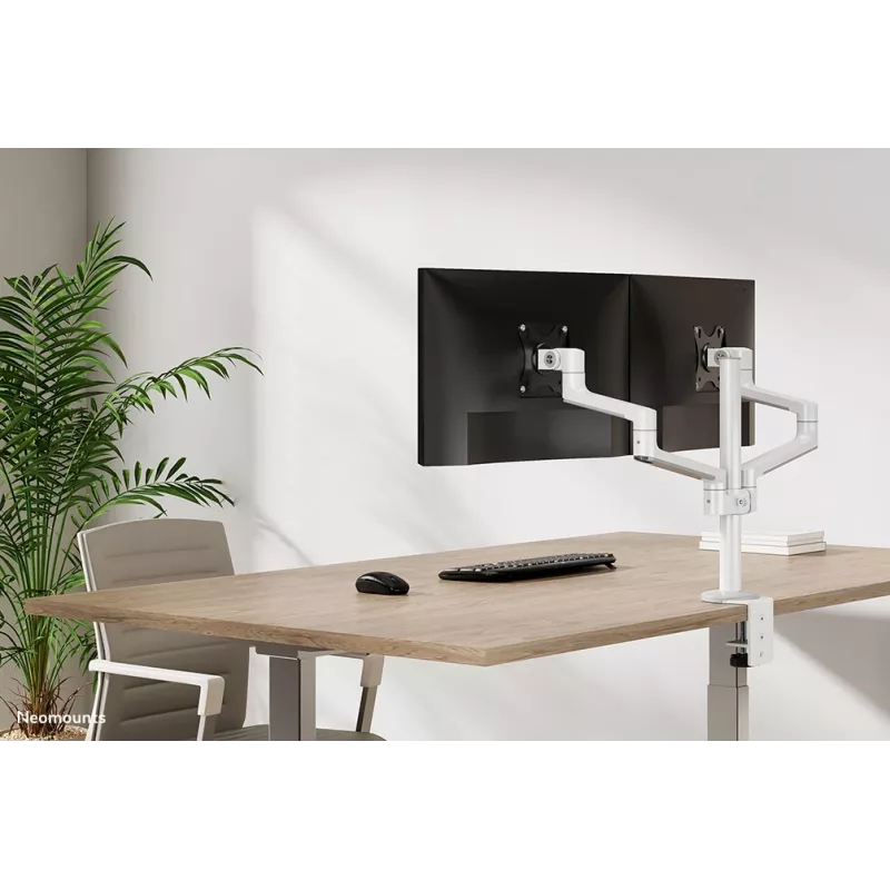 Neomounts DS60-425WH2 Ramię do monitora 17-27 cali - oszczędność miejsca