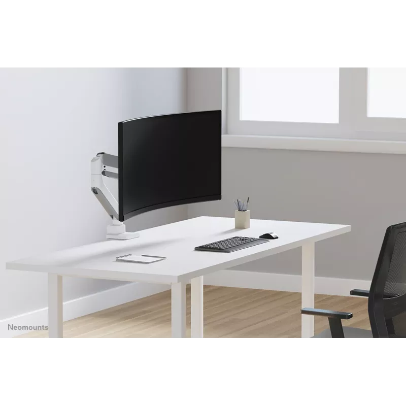 Neomounts DS70PLUS-450WH1 Ramię do monitora 17-49 cali - sprężyna gazowa - Topfix - stop 180°