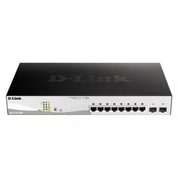 D-Link DGS-1210-10MP Zarządzany przełącznik L2 Gigabit Ethernet (10/100/1000) Power over Ethernet (PoE) Czarny, Szary
