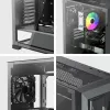 Obudowa PC Midi Tower XILENCE XG151 — czarna, obsługa ATX/Micro-ATX/Mini-ITX, zasilacz na dole, 2x 3,5 cala + 4x 2,5 cala zatoki