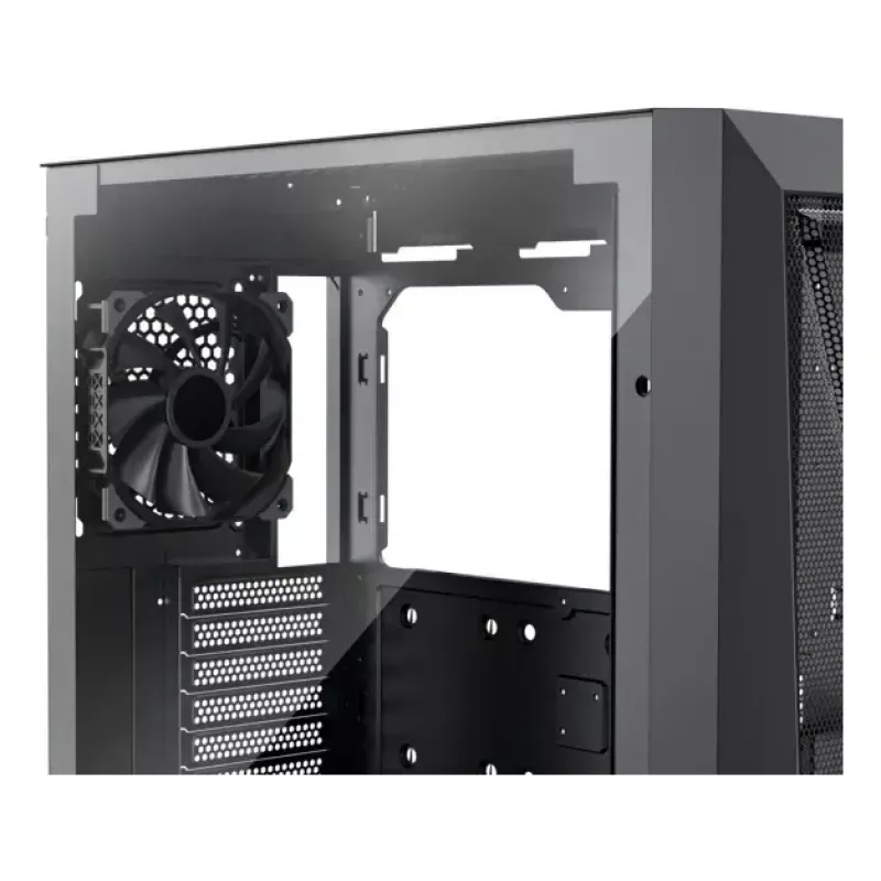 Obudowa PC Midi Tower XILENCE XG151 — czarna, obsługa ATX/Micro-ATX/Mini-ITX, zasilacz na dole, 2x 3,5 cala + 4x 2,5 cala zatoki