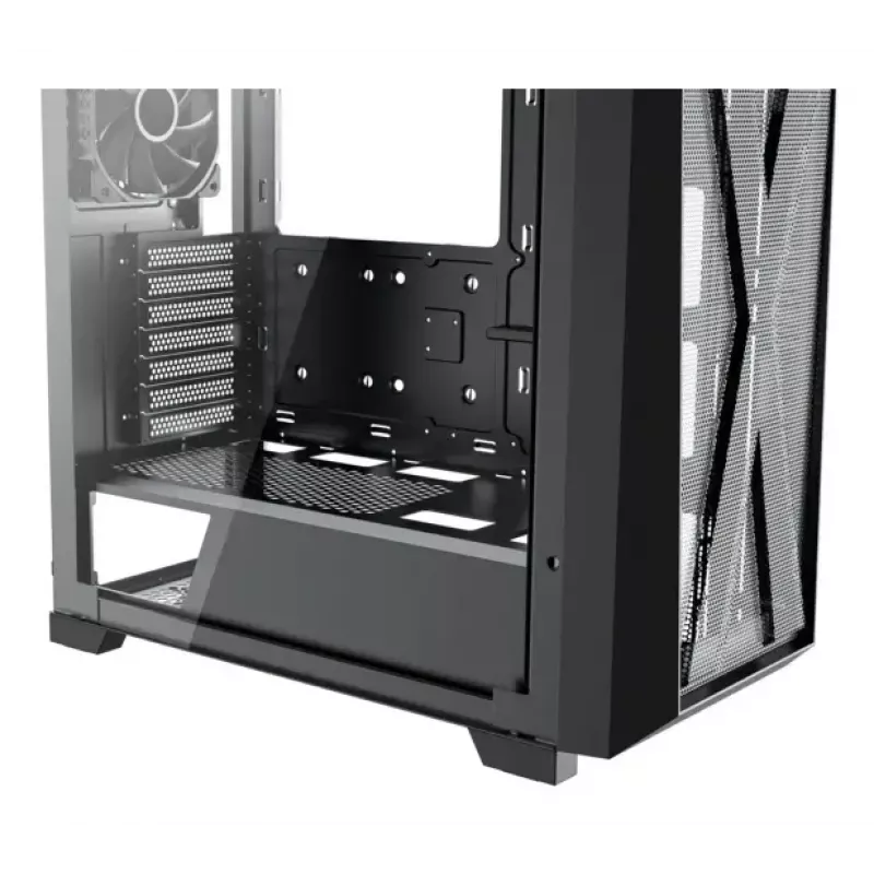 Obudowa PC Midi Tower XILENCE XG151 — czarna, obsługa ATX/Micro-ATX/Mini-ITX, zasilacz na dole, 2x 3,5 cala + 4x 2,5 cala zatoki