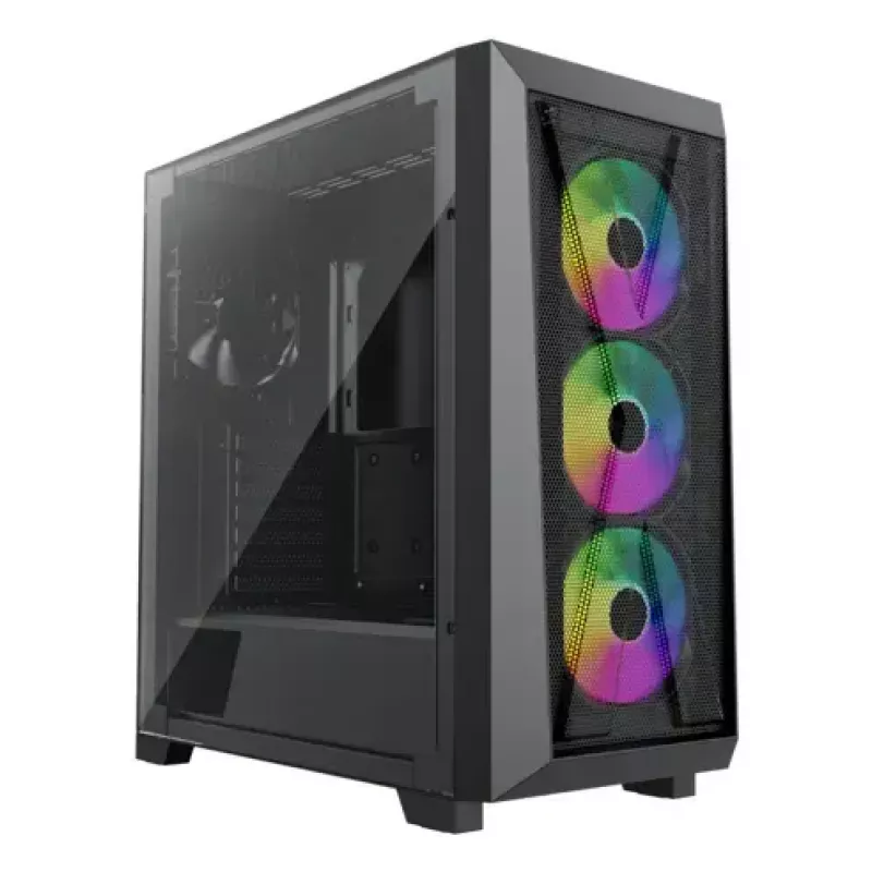 Obudowa PC Midi Tower XILENCE XG151 — czarna, obsługa ATX/Micro-ATX/Mini-ITX, zasilacz na dole, 2x 3,5 cala + 4x 2,5 cala zatoki