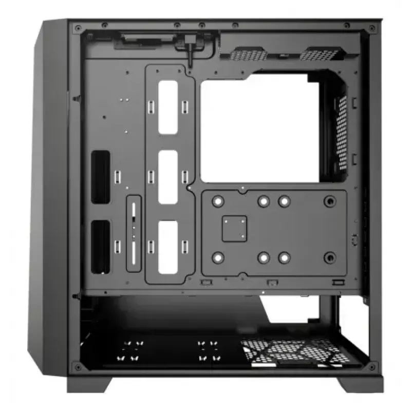 Obudowa PC Midi Tower XILENCE XG151 — czarna, obsługa ATX/Micro-ATX/Mini-ITX, zasilacz na dole, 2x 3,5 cala + 4x 2,5 cala zatoki