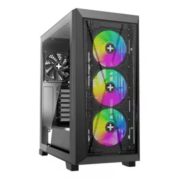 Obudowa PC Midi Tower XILENCE XG151 — czarna, obsługa ATX/Micro-ATX/Mini-ITX, zasilacz na dole, 2x 3,5 cala + 4x 2,5 cala zatoki